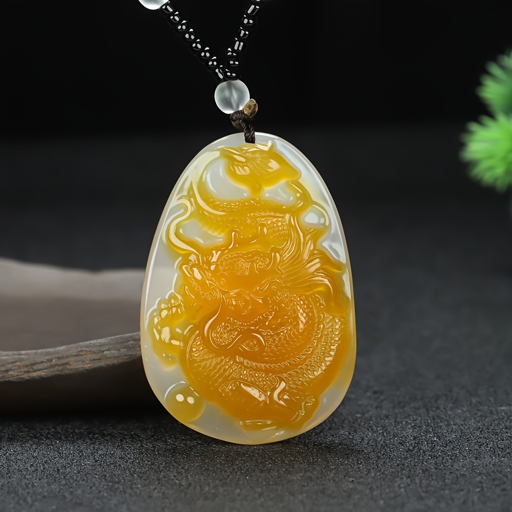 Trendy Agate Pendant Charm Necklace